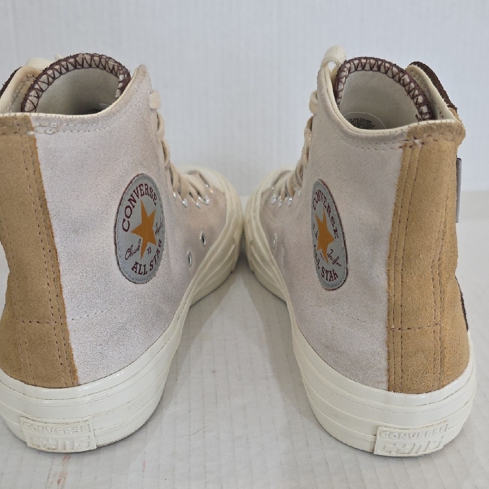 Converse Carhartt Leather All Star High-Tops in Brown/White Women's 8.5 Men 6.5 - Picture 11 of 13